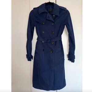 J.Crew Cotton Navy Trench Jacket